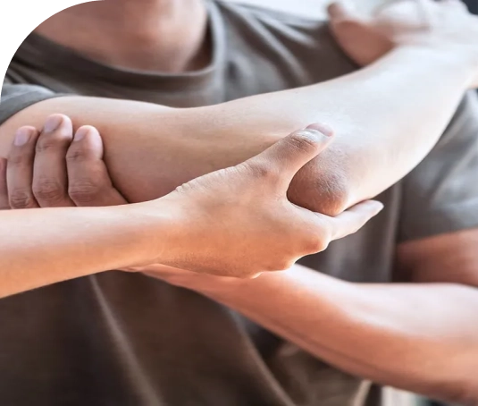 ATX therapist performing arm stretch therapy